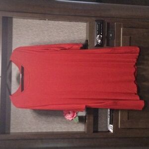 Mini Dress Burnt Orange 3/4 Sleeves Pockets Size XL